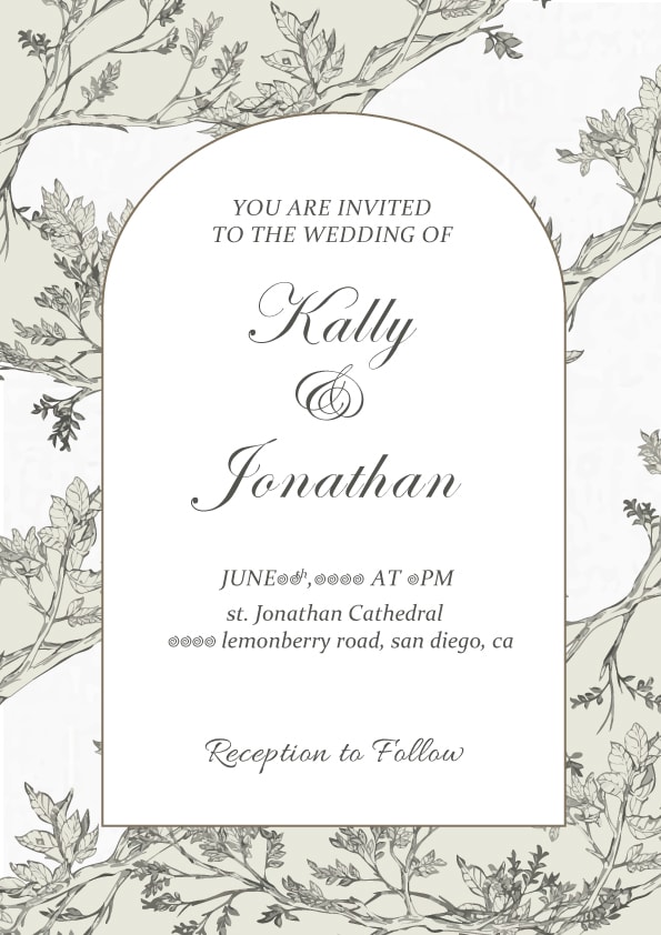 Eternal Bond wedding invitation template