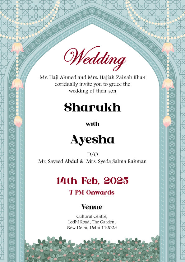 Noor-e-Mohabbat wedding invitation template - Page 2