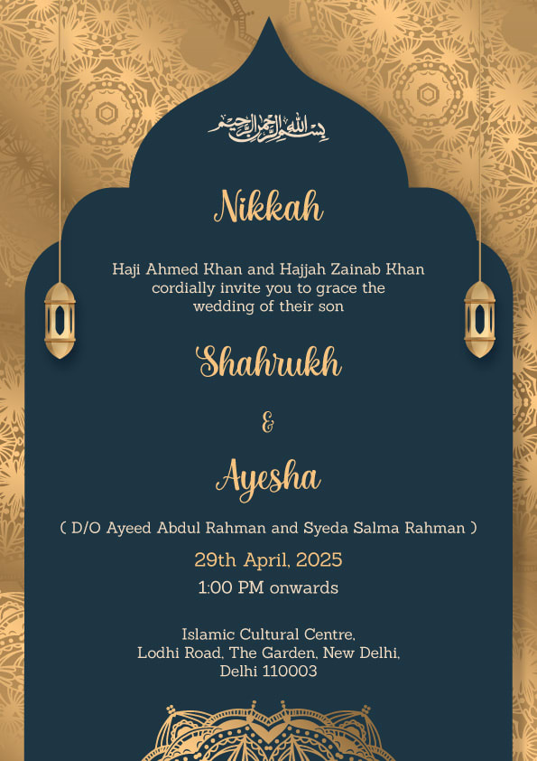 Barkat-e-Ishq wedding invitation template - Page 2