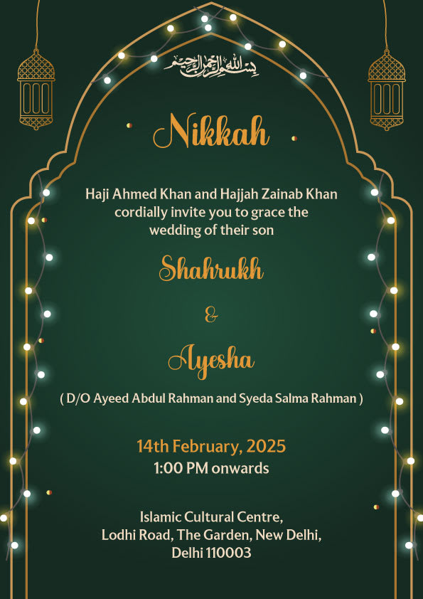 Nikah Nama wedding invitation template - Page 2