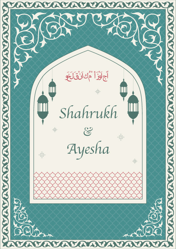 Zikr-e-Mohabbat wedding invitation template