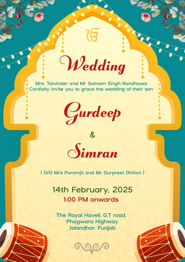 Laung Da Lashkara wedding invitation template - Page 2