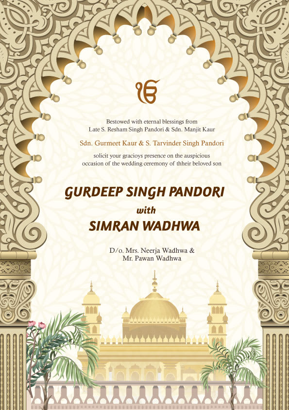 Heer Sajna wedding invitation template - Page 2