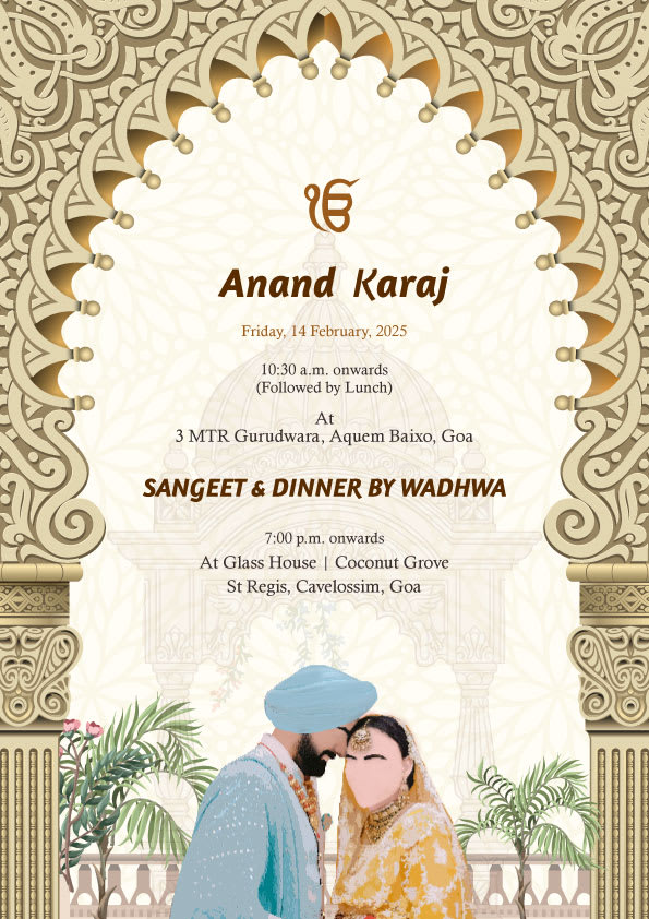 Heer Sajna wedding invitation template - Page 3