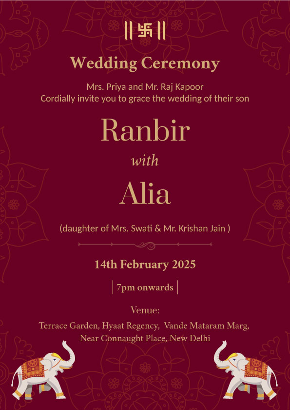 Shubh Mangal Savdhaan wedding invitation template - Page 2