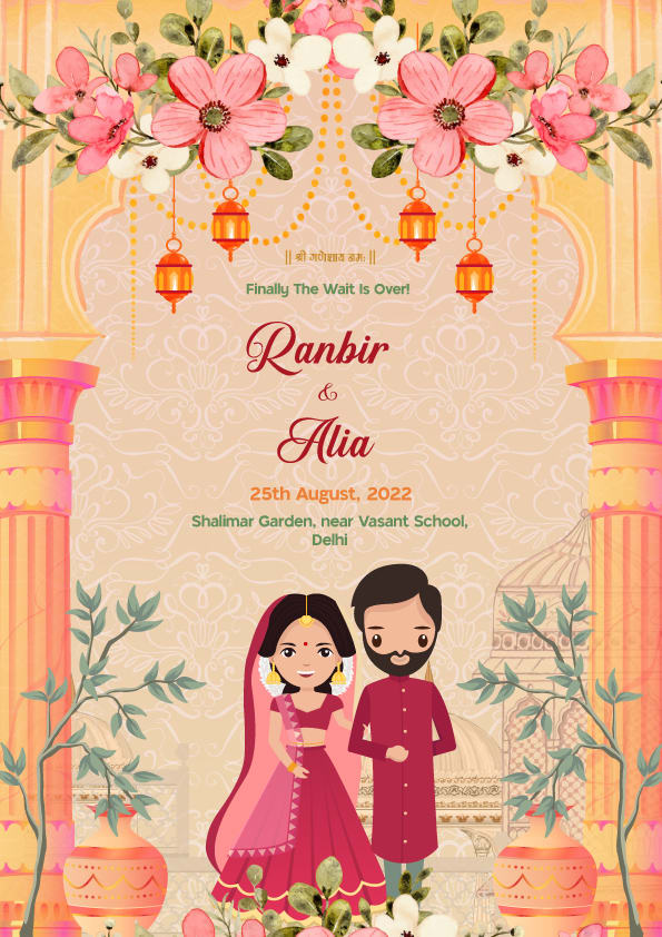 Phera Promise wedding invitation template