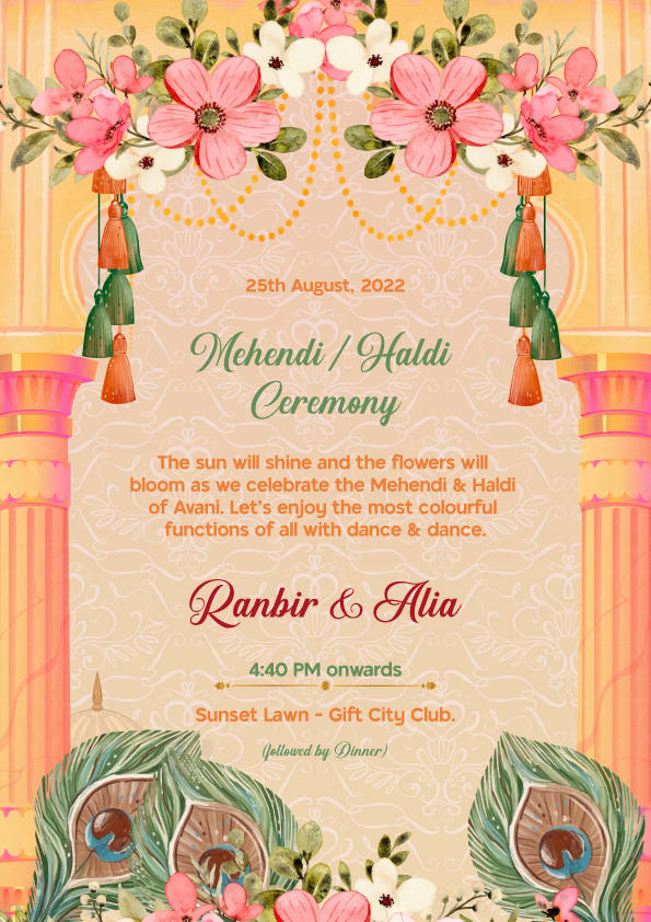 Phera Promise wedding invitation template - Page 3