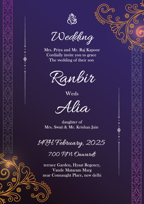 The Imperial Invite wedding invitation template