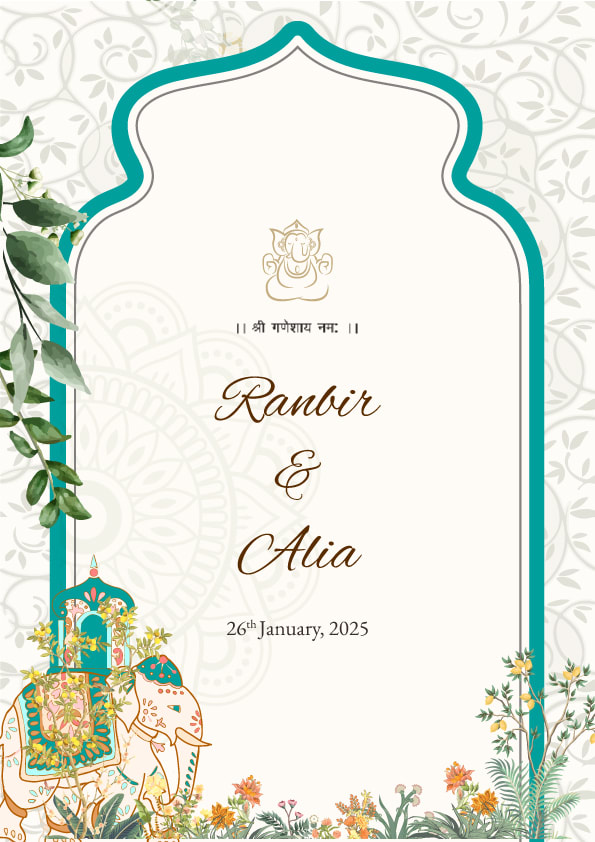 The Ivory Canvas wedding invitation template