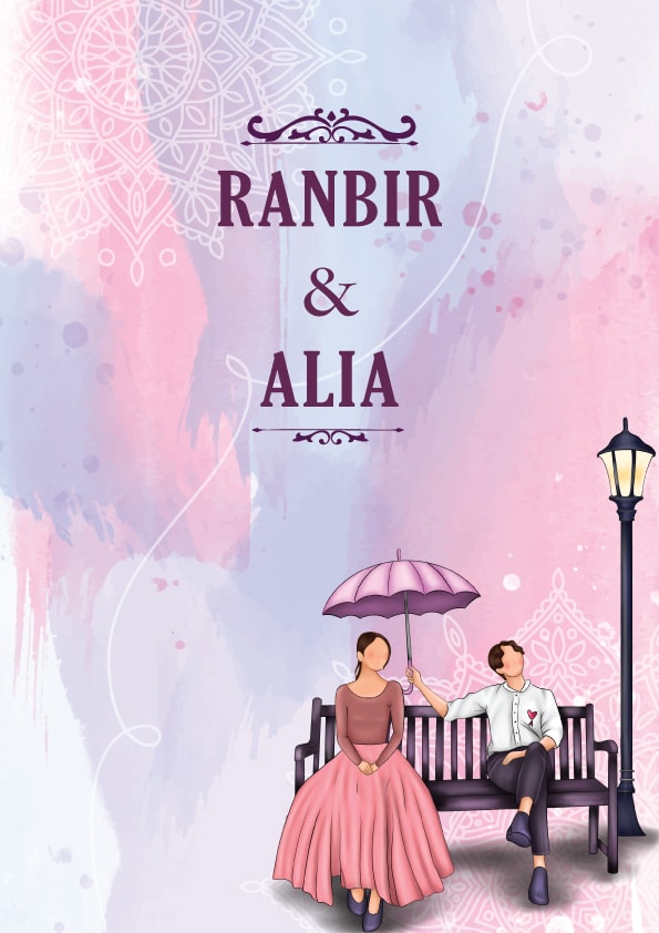 Bollywood Rhapsody wedding invitation template