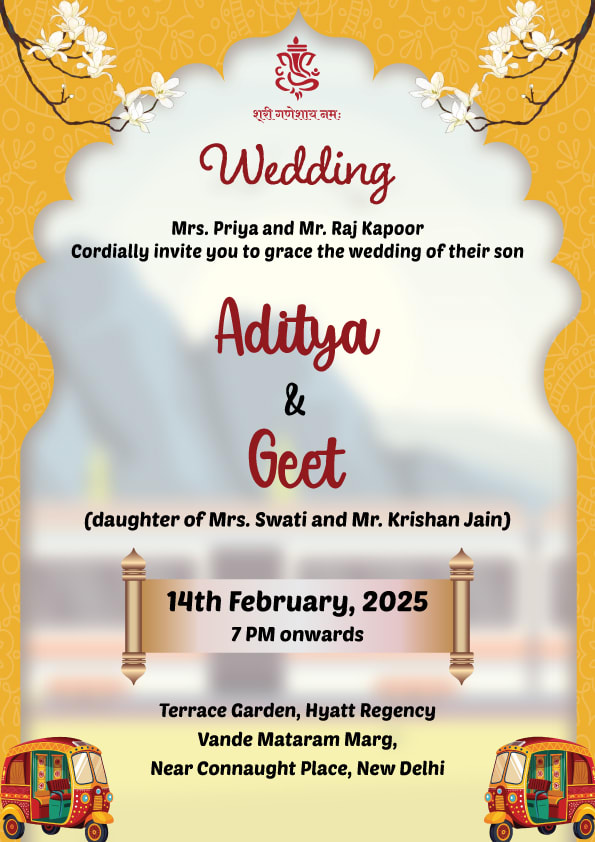 Peach Serenity wedding invitation template - Page 2