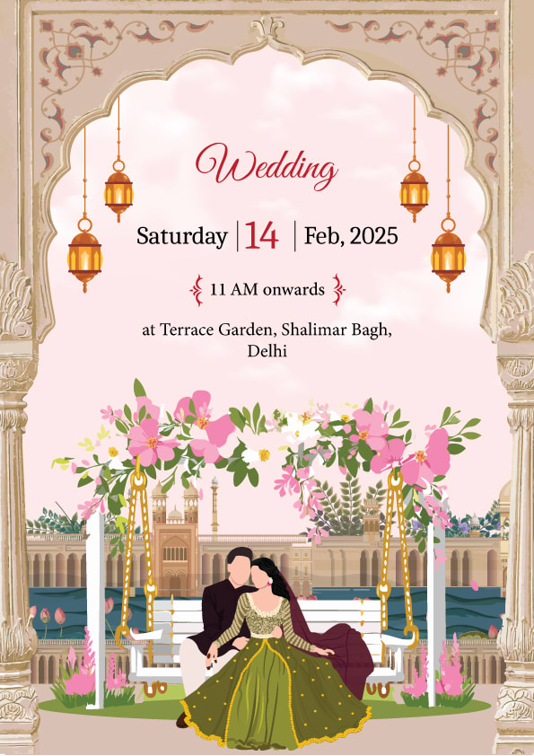 Peach Serenity wedding invitation template - Page 6