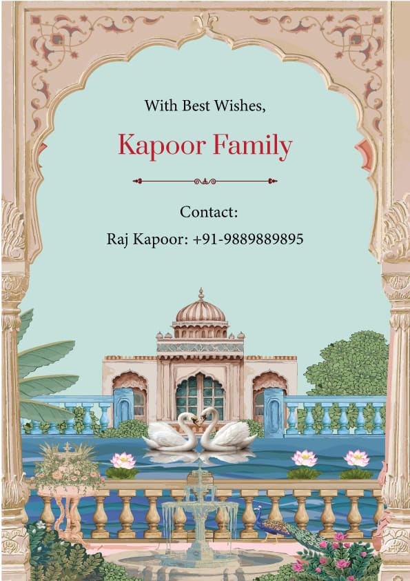 Peach Serenity wedding invitation template - Page 7