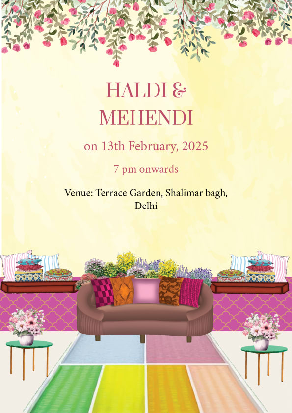 Peach Serenity wedding invitation template - Page 3