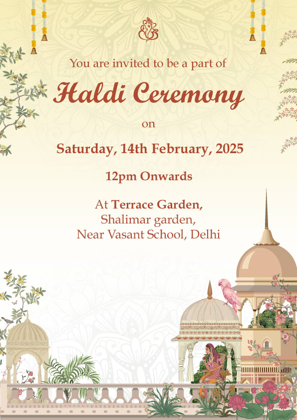 Radha Krishna wedding invitation template - Page 3