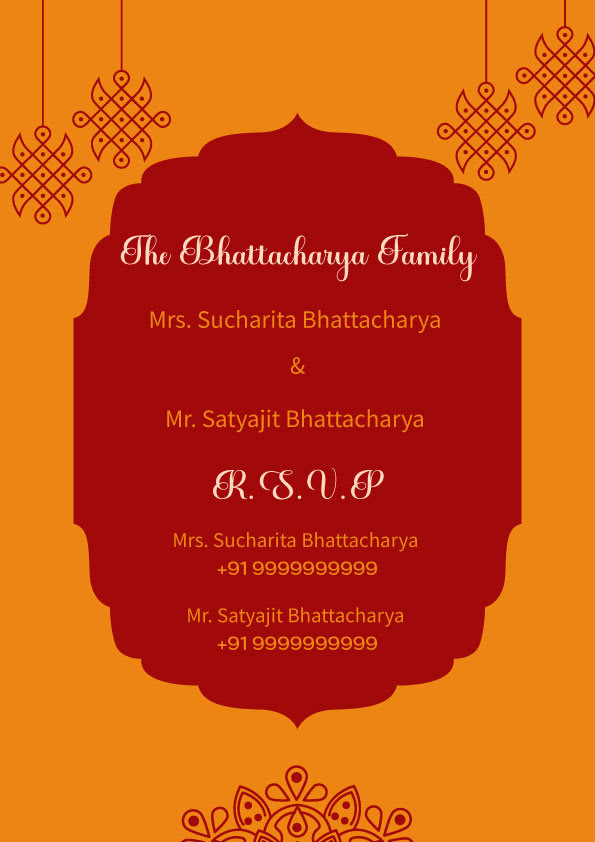 Laal Paar wedding invitation template - Page 3