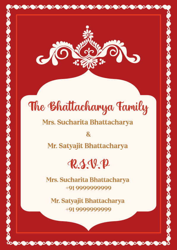 Alpona wedding invitation template - Page 3