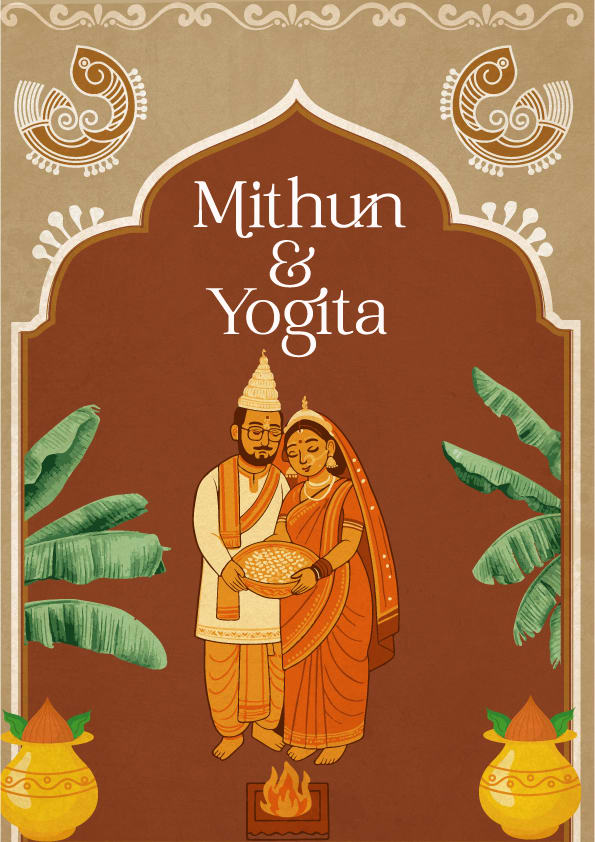 Love & Luchi wedding invitation template