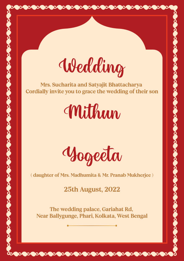 Bong Bondhon wedding invitation template - Page 2