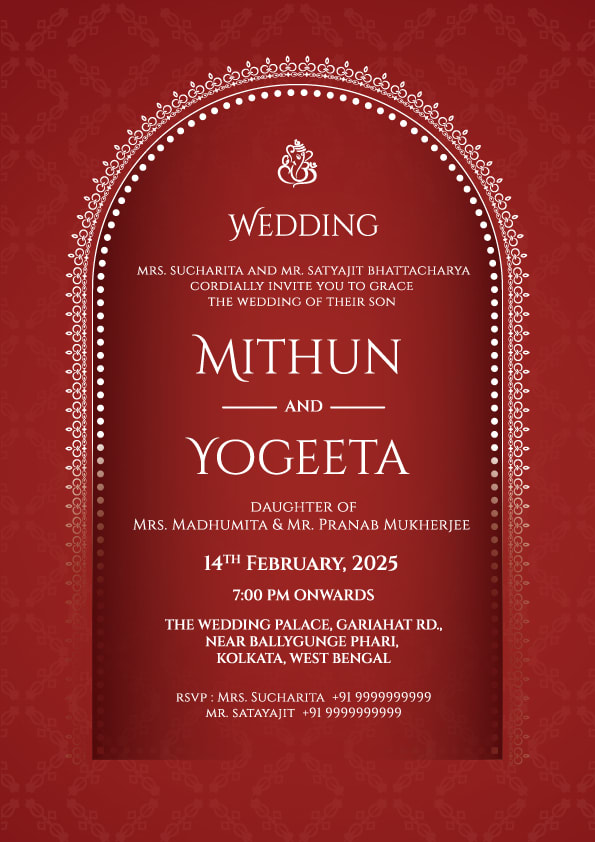 The Misti Milon wedding invitation template